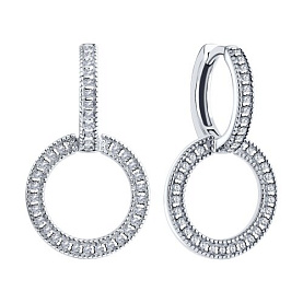 Серьги SOKOLOV - Серебро 925, Фианит (арт. 94025996)