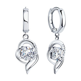 Серьги SOKOLOV - Серебро 925, Фианит (арт. 94026030)