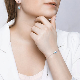 Серьги SOKOLOV - Серебро 925, Фианит, Эмаль (арт. 94022984)