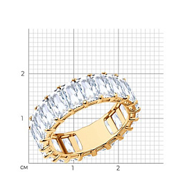 Кольцо SOKOLOV - Серебро 925, Фианит (арт. 93011156)