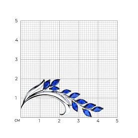 Брошь SOKOLOV - Серебро 925, Фианит (арт. 94040100)