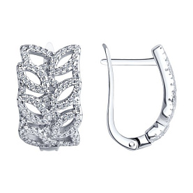 Серьги SOKOLOV - Серебро 925, Фианит (арт. 94026262-91)