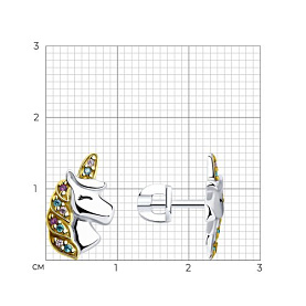 Серьги SOKOLOV - Серебро 925, Фианит (арт. 94025706)