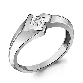 Кольцо Аквамарин - Серебро 925, Фианит (арт. 68831.5)