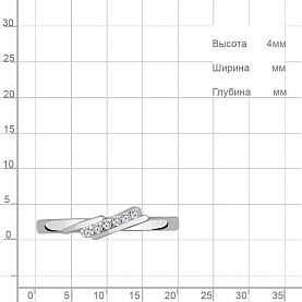 Кольцо Аквамарин - Серебро 925, Фианит (арт. 67424А.5)