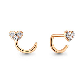 Пирсинг Аквамарин - Золото 375, Фианит (арт. 75567.8)