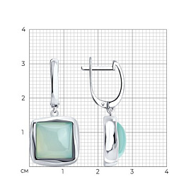 Серьги SOKOLOV - Серебро 925, Халцедон (арт. 83020488)