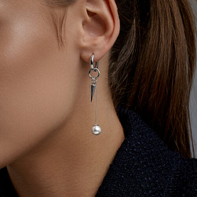 Серьги SOKOLOV - Серебро 925, Жемчуг имитация (арт. 94027539)