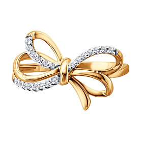 Кольцо SOKOLOV - Золото 585, Фианит (арт. 019838)