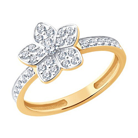 Кольцо Diamant - Золото 585, Фианит (арт. 51-110-02838-1)