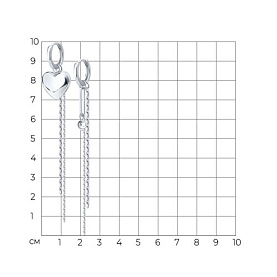 Серьги Diamant - Серебро 925, Гематит (арт. 94-321-00077-1)