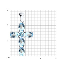 Подвеска SOKOLOV - Серебро 925, Топаз (арт. 92030745)