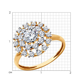 Кольцо Diamant - Золото 585, Фианит (арт. 51-110-02419-1)