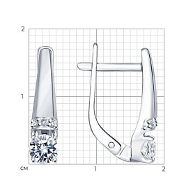 Серьги SOKOLOV - Серебро 925, Фианит (арт. 94025665)