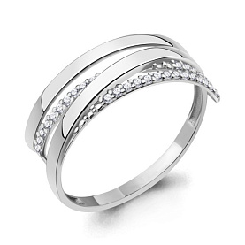 Кольцо Аквамарин - Серебро 925, Фианит (арт. 67873А.5)