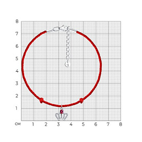 Браслет SOKOLOV - Серебро 925, Синтетический рубин (арт. 94051190)
