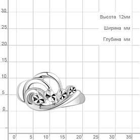 Кольцо Аквамарин - Серебро 925 (арт. 54827.5)