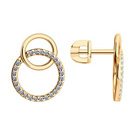 Серьги SOKOLOV - Серебро 925, Фианит (арт. 93022438)