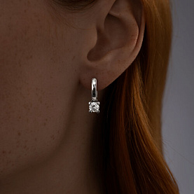 Серьги SOKOLOV - Серебро 925, Фианит (арт. 94025672)