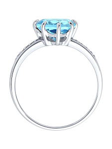 Кольцо Diamant - Серебро 925, Топаз, Фианит (арт. 94-310-02059-1)