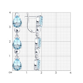 Серьги SOKOLOV - Серебро 925, Топаз (арт. 92025401)