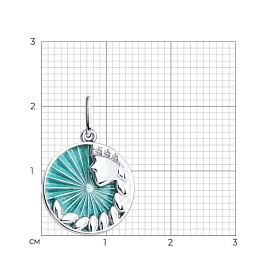 Подвеска Diamant - Серебро 925, Фианит, Эмаль (арт. 94-130-02343-1)