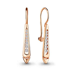 Серьги Аквамарин - Серебро 925, Фианит (арт. 48951А.6)