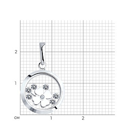 Подвеска SOKOLOV - Серебро 925, Фианит (арт. 94033077)