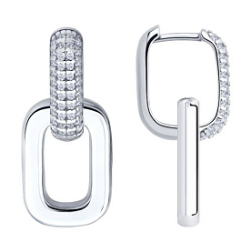 Серьги SOKOLOV - Серебро 925, Фианит (арт. 94027016)