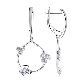 Серьги SOKOLOV - Серебро 925, Фианит (арт. 94023654)