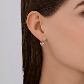 Серьги Diamant - Серебро 925, Эмаль (арт. 94-120-02219-1)