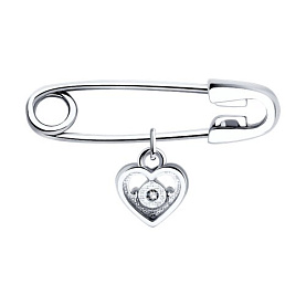 Булавка Diamant - Серебро 925, Фианит (арт. 94-140-02698-1)