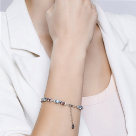 Браслет SOKOLOV - Серебро 925, Аметист, Топаз, Фианит (арт. 92050107)