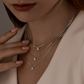 Колье SOKOLOV - Серебро 925, Фианит (арт. 94070615)