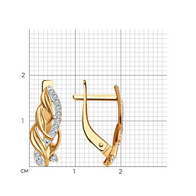 Серьги SOKOLOV - Золото 375, Фианит (арт. 029996-4)