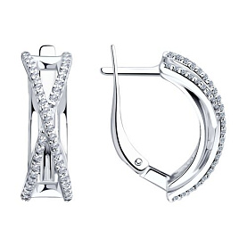 Серьги SOKOLOV - Серебро 925, Фианит (арт. 94025718)