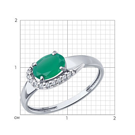 Кольцо Diamant - Серебро 925, Агат, Фианит (арт. 94-310-00183-2)