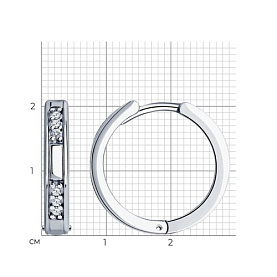 Серьги Diamant - Серебро 925, Фианит (арт. 94-120-01632-2)