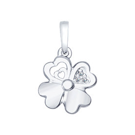 Подвеска SOKOLOV - Серебро 925, Фианит (арт. 94031908)