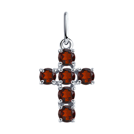 Подвеска SOKOLOV - Серебро 925, Гранат (арт. 92030715)