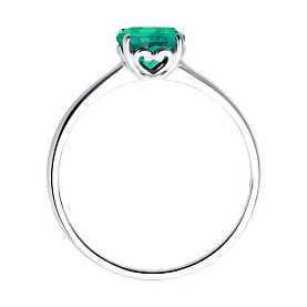 Кольцо SOKOLOV - Серебро 925, Синтетический изумруд (арт. 82010010)