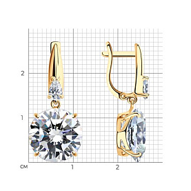 Серьги SOKOLOV - Серебро 925, Фианит (арт. 93021137)