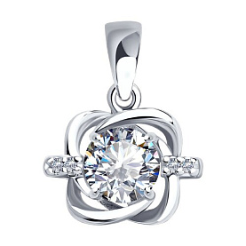 Подвеска SOKOLOV - Серебро 925, Фианит (арт. 94032137)