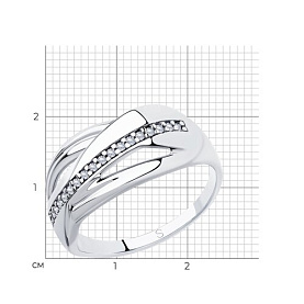 Кольцо SOKOLOV - Серебро 925, Фианит (арт. 94012880)