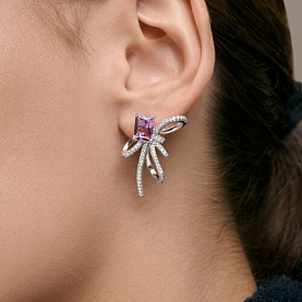 Серьги SOKOLOV - Серебро 925, Топаз, Фианит (арт. 92023302)