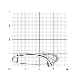 Булавка Diamant - Серебро 925, Фианит (арт. 94-140-00639-1)