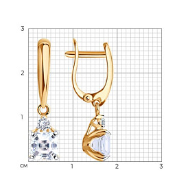 Серьги SOKOLOV - Серебро 925, Фианит (арт. 93022384)