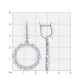 Серьги SOKOLOV - Серебро 925, Фианит (арт. 94026698)