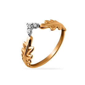 Кольцо ЮЗ "САНИС" - Золото 585, Фианит (арт. 01-115986)