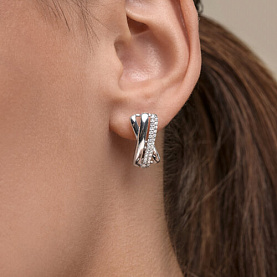 Серьги SOKOLOV - Серебро 925, Фианит (арт. 94027551)